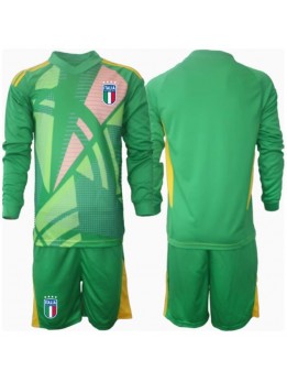 Italija Golmanski Dječji Gostujuci Dres kompleti EP 2024 Dugim Rukavima (+ kratke hlače)